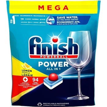 Finish Power All in 1 tablety do myčky nádobí Lemon Sparkle 94 ks 1504 g