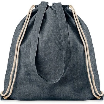 Lagan nákupná taška z recyklovanej bavlny so šnúrkami a dlhými ušami, modrá