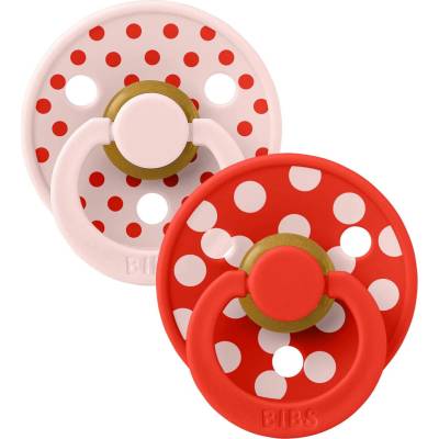 Bibs Studio Colour Polka dudlíky z přírodního kaučuku 2ks Ivory/Black