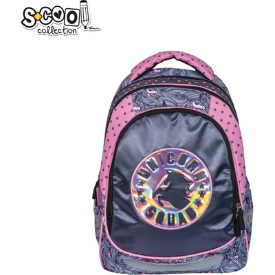 S-Cool Ученическа анатомична раница scool light unicorn