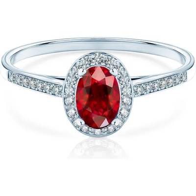 SAVICKI Пръстен Red Passion: бяло злато, рубин