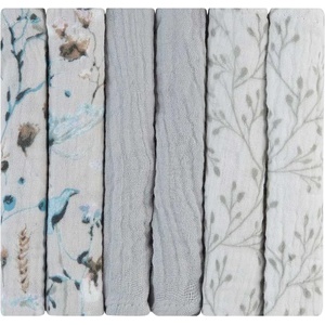 KikkaBoo Kikkaboo Комплект от 6 броя муселинови кърпички 30x30см - Dreamy Fields Grey (31103010113)