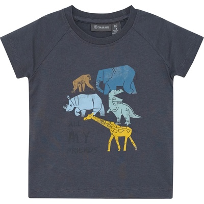 Color Kids Детска тениска Color Kids Baby's T-Shirt with Chestprint S/S T-shirt - Turbulence - размер 116 (EU) (704-5845-0318)