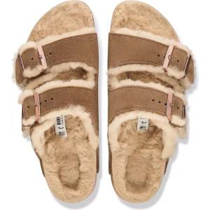 Birkenstock чехли дамски от велур Arizona Shearling Suede Leather