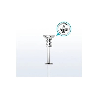 Piercingate labreta křížový šroub PLA00216
