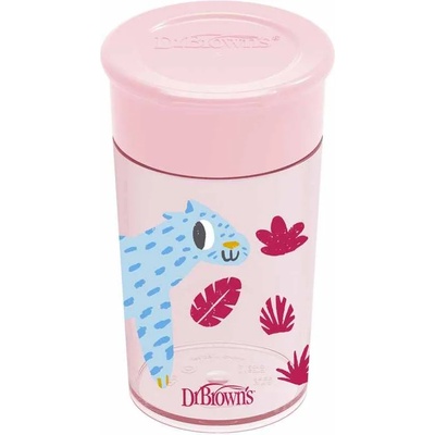 Dr. Brown's Преходна чаша Dr. Brown's - Milestones, 300 ml, Розова (72239323816)