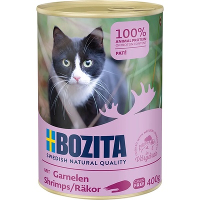 Bozita 12х400г Bozita, консервирана храна за котки - пастет от скариди