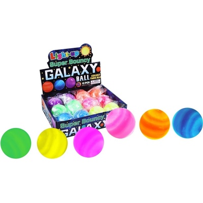 RAPPA Míček galaxy skákací se světlem 6 cm