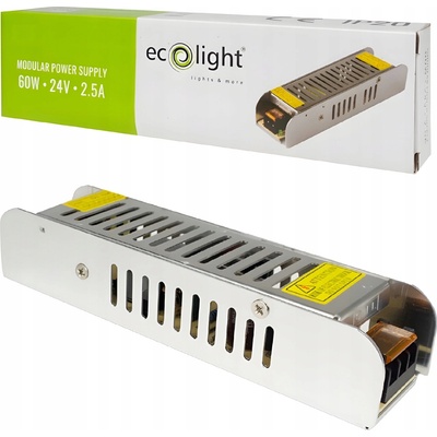 Eco Light LED zdroj 60W 24V 2.5A SLIM IP20 160x40x32 EC79925