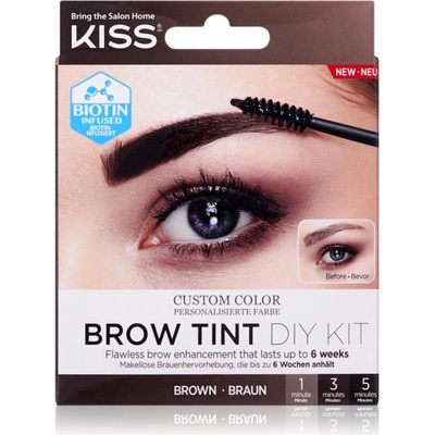 KISS Brow Tint DIY Kit цвят за вежди цвят Brown 20ml