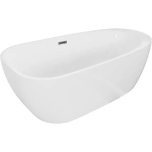 Mexen Giada самостоятелна вана 170 x 90 см, бял гланц, преливник gun metal - 52741709000-95 (52741709000-95)