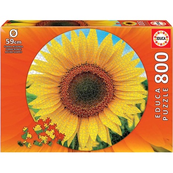 Image 1 of Educa - Puzzle Sunflowers (round) 800 pieces - 850 piese