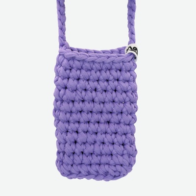 Háčkovaná kabelka na mobil Lavender
