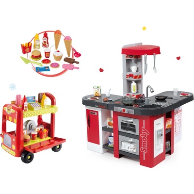 Smoby set kuchynka Tefal Studio XXL a Écoiffier vozík s hamburgermi 311014-10