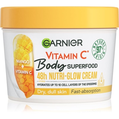 Garnier Body SuperFood озаряващ крем за тяло с витамин С 380ml