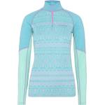 Kari Traa Дамско мериносово термобельо Kari Traa Women's Malia Half Zip Merino base layer - Blue Lagoon (115-2342-0614)