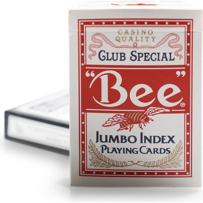 Bicycle Bee Jumbo index na poker Červená