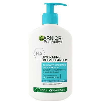 Garnier Pure Active Hydrating Deep Cleanser хидратиращ почистващ гел против несъвършенствата 250 ml унисекс