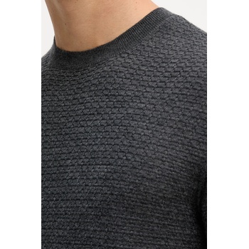 Giorgio Armani Вълнен пуловер Emporio Armani мъжки в сиво от лека материя EM002196 AF13851 (EM002196.AF13851)