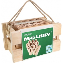Molkky w drewnianej skrzynce