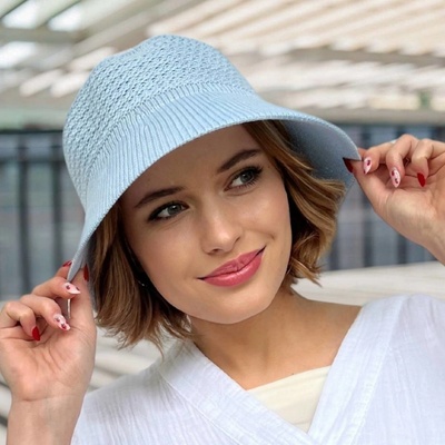 Dámský letní háčkovaný klobouk Krumlovanka Cloche přízový P-3231 lososová – Zboží Dáma