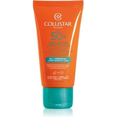 Collistar Special Perfect Tan Active Protection Sun Face Cream крем за загар против бръчки SPF 50+ 50ml