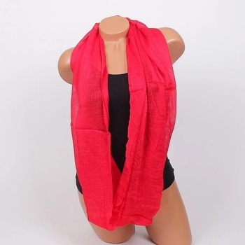 Image 1 of Дамски кръгъл шал в ярко червен цвят