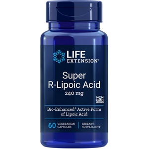 Life Extension Super R-Lipoic Acid / Алфа-липоева киселина (R-форма) 240 mg х 60 капсули (01208 LE)