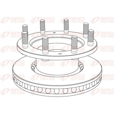 REMSA Brzdový kotouč Heavy Duty Brake Disc NCA1021.20