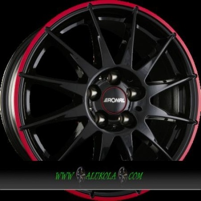 Ronal R54 7x16 5x114,3 ET40 jetblack red rim – Zboží Mobilmania