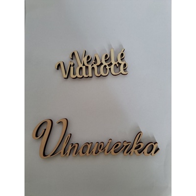 Drevený vyrez veselé vianoce 10*4cm