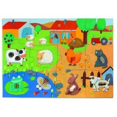 DJECO - Детски пъзел гигант - Tactile (DJ07117)