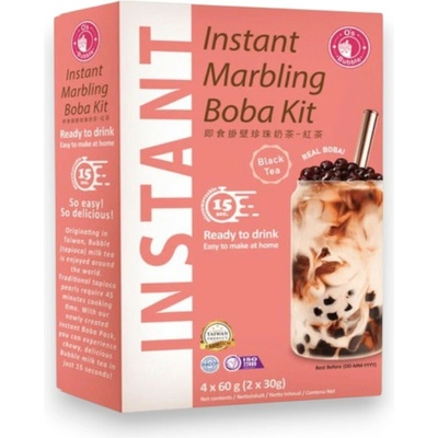 O's bubble Instantní Marble Bubble Tea černý čaj 4 x 60 g