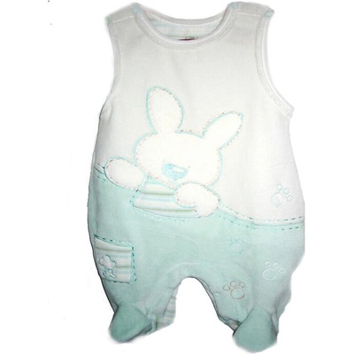 GLUCK Бебешки гащеризон GLUCK, Funny Green Bunny, зелен