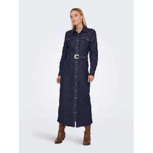 ONLY Рокля onlcamomile ls dnm dress red bf mae