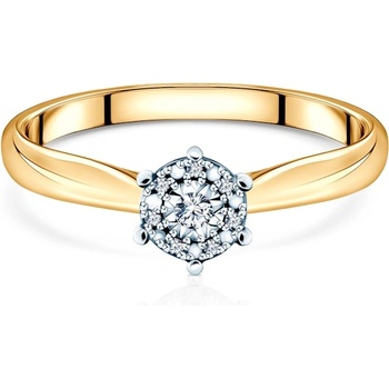 SAVICKI Годежен пръстен Savicki: двуцветно злато, диаманти