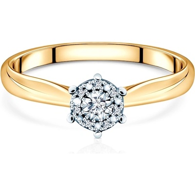 SAVICKI Годежен пръстен Savicki: двуцветно злато, диаманти