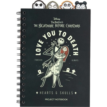 Erik Tефтер Erik Disney: The Nightmare Before Christmas - Love You To Death, със спирала, формат A5 (PNE10)