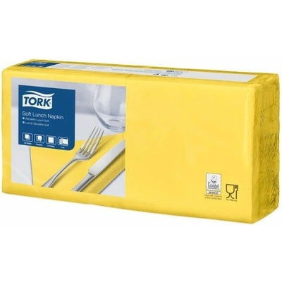 Tork Servítky 1/4 ohyb 3V 32,5x32,8 cm Advanced Soft Lunch žltá 150ks