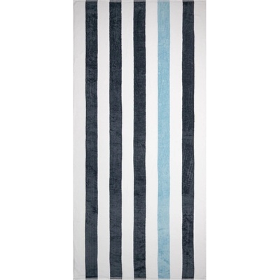 The One Towelling Ručník Towel Stripe 90 x 190 cm COT481056w3099 anthracite Antracitová modrá světlá