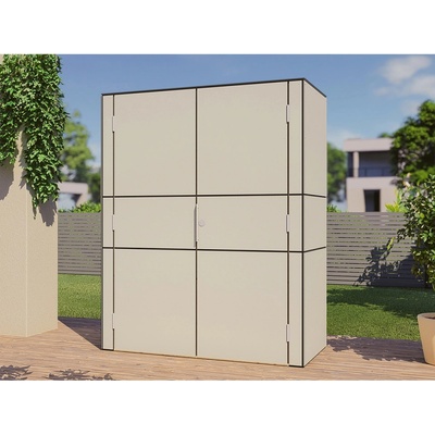 Bertilo HPL Highboard 155 x 75 x 193 cm svetlosivá
