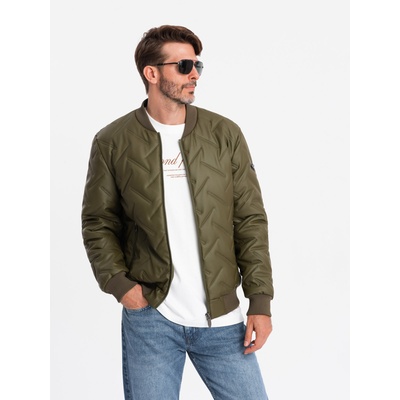 Ombre Clothing Мъжко яке тип бомбър с релефни елементи Ombre Clothing Ombre Clothing | Zelen | МЪЖЕ | S