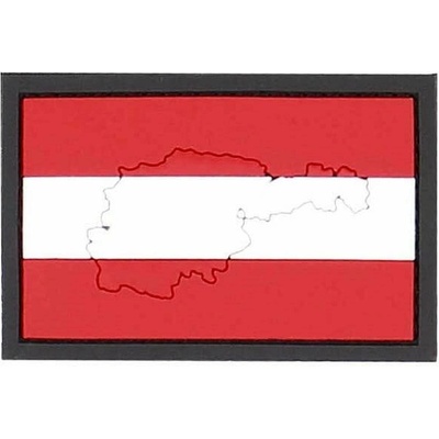 101INC nášivka velcro 3D plastová RAKÚSKO s obrysom zeme
