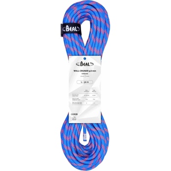 Beal Единично въже Beal Wall Cruiser 9, 6 mm Single rope - Blue - размер 40 m (308-0372-0112)