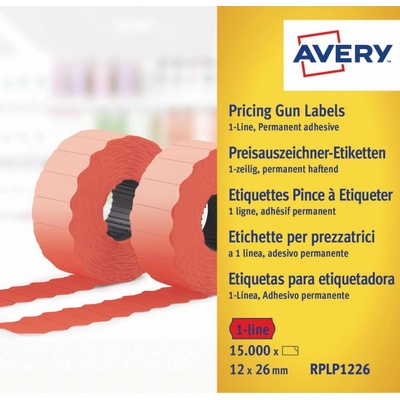 Avery Zweckform RPLP1226 Etikety do etiketovacích kleští 26x12mm 15000 ks červené