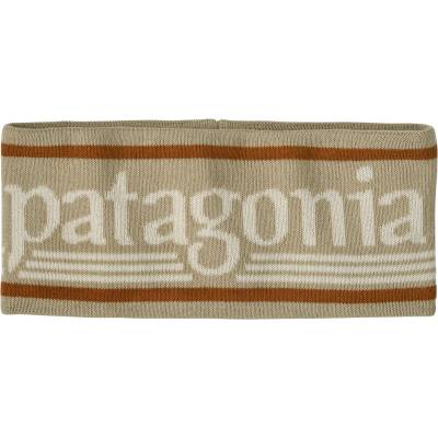 Patagonia Лента за глава Patagonia Powder Town Headband - Hut Tripper Logo: Weathered Stone - размер One Size (204-6618-1611)