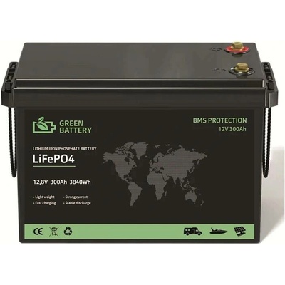 Baterie LiFePO4 12,8V 300Ah, 3840Wh, BMS, Lithium-železo-fosfátová baterie (Náhrada za trakční baterie, lithiová baterie, BMS, LiFePO4 baterie, solární baterie)
