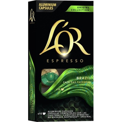 L'OR Espresso Brazil pražená mletá káva v kapslích 10 ks 52 g
