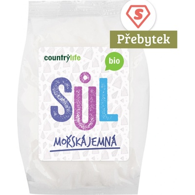 COUNTRY LIFE Sůl mořská jemná BIO 1 kg – Zboží Dáma