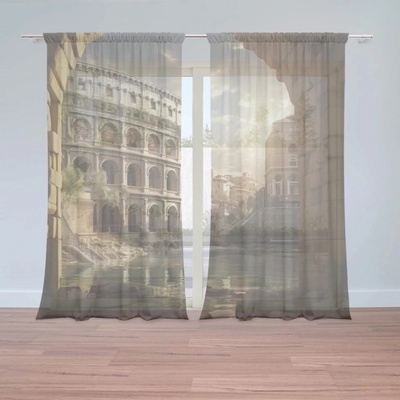 Záclony Řím Koloseum Art: 2 ks - 150x250 cm - Sablio